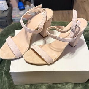 BP Light Pink Block Heel Sandals